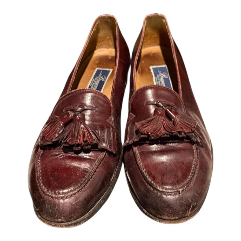Cole Haan Bragano Burgundy Leather Tasseled Loafers Men's Shoes Size 10 M - Picture 5 of 10
